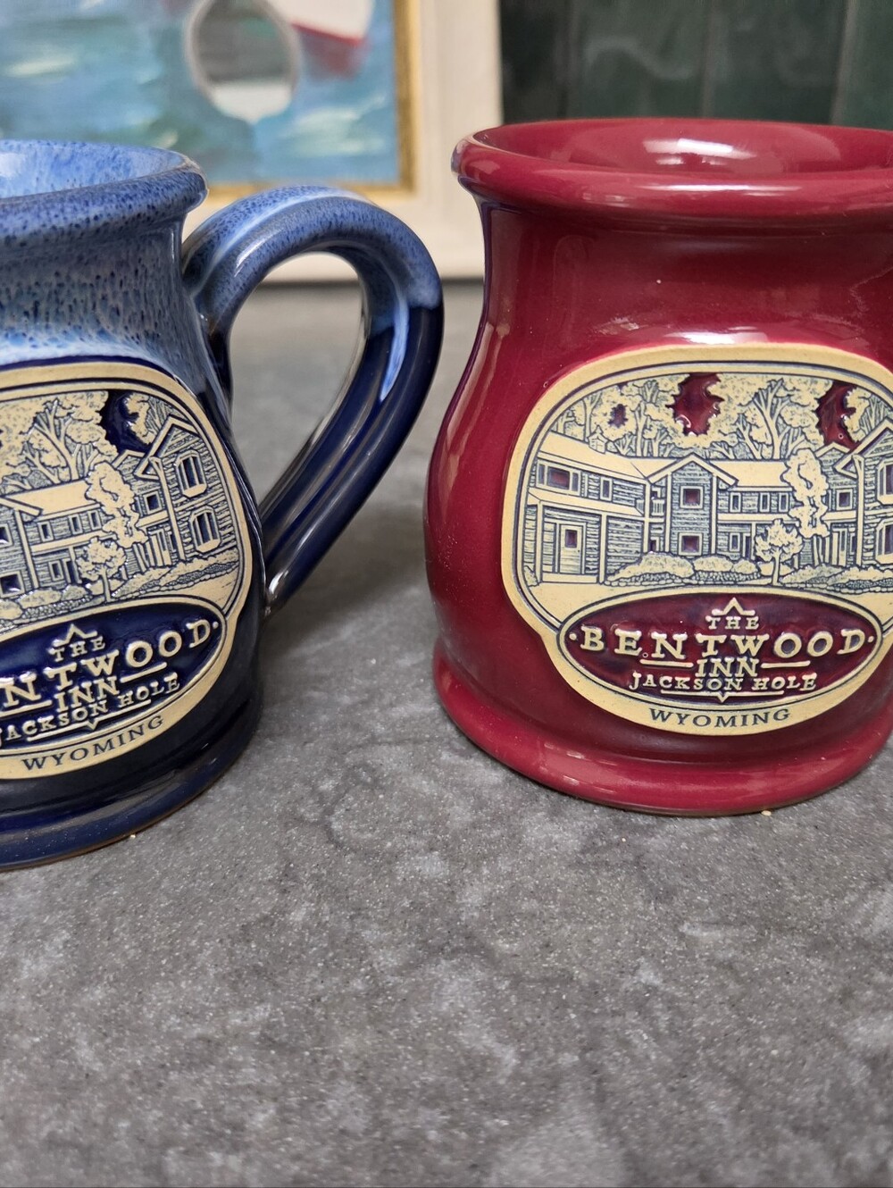 Set of 2 Deneen Pottery Handthrown Coffee Mugs Cups Jackson Hole Wyoming
